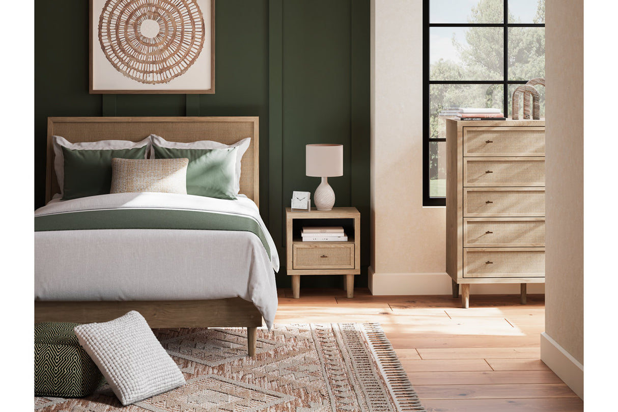 Cielden Tan Queen Platform Bed from Ashley - Luna Furniture