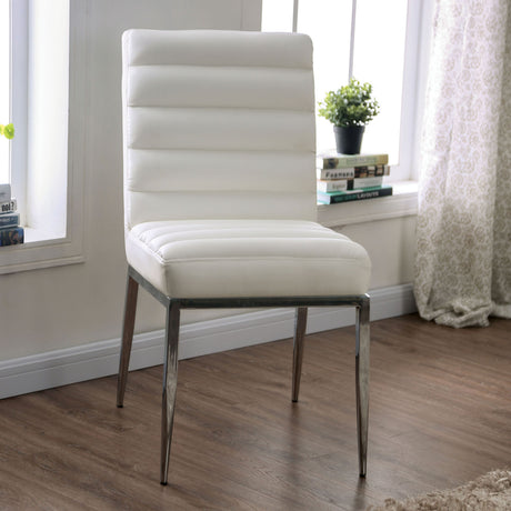 Cilegon White Side Chair from Furniture of America - Luna Furniture