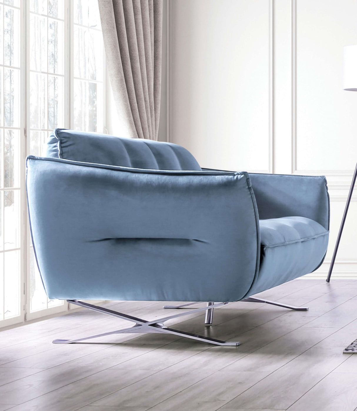 Civellutino Light Blue Chair from Furniture of America - Luna Furniture