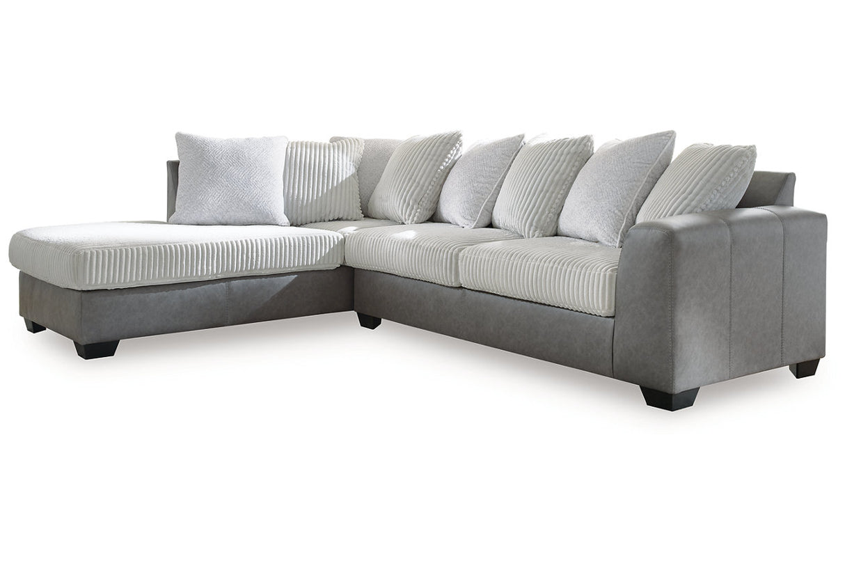 Clairette Court Alloy 2-Piece LAF Chaise Sectional from Ashley - Luna Furniture