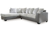 Clairette Court Alloy 2-Piece LAF Chaise Sectional from Ashley - Luna Furniture