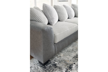 Clairette Court Alloy 2-Piece RAF Chaise Sectional from Ashley - Luna Furniture