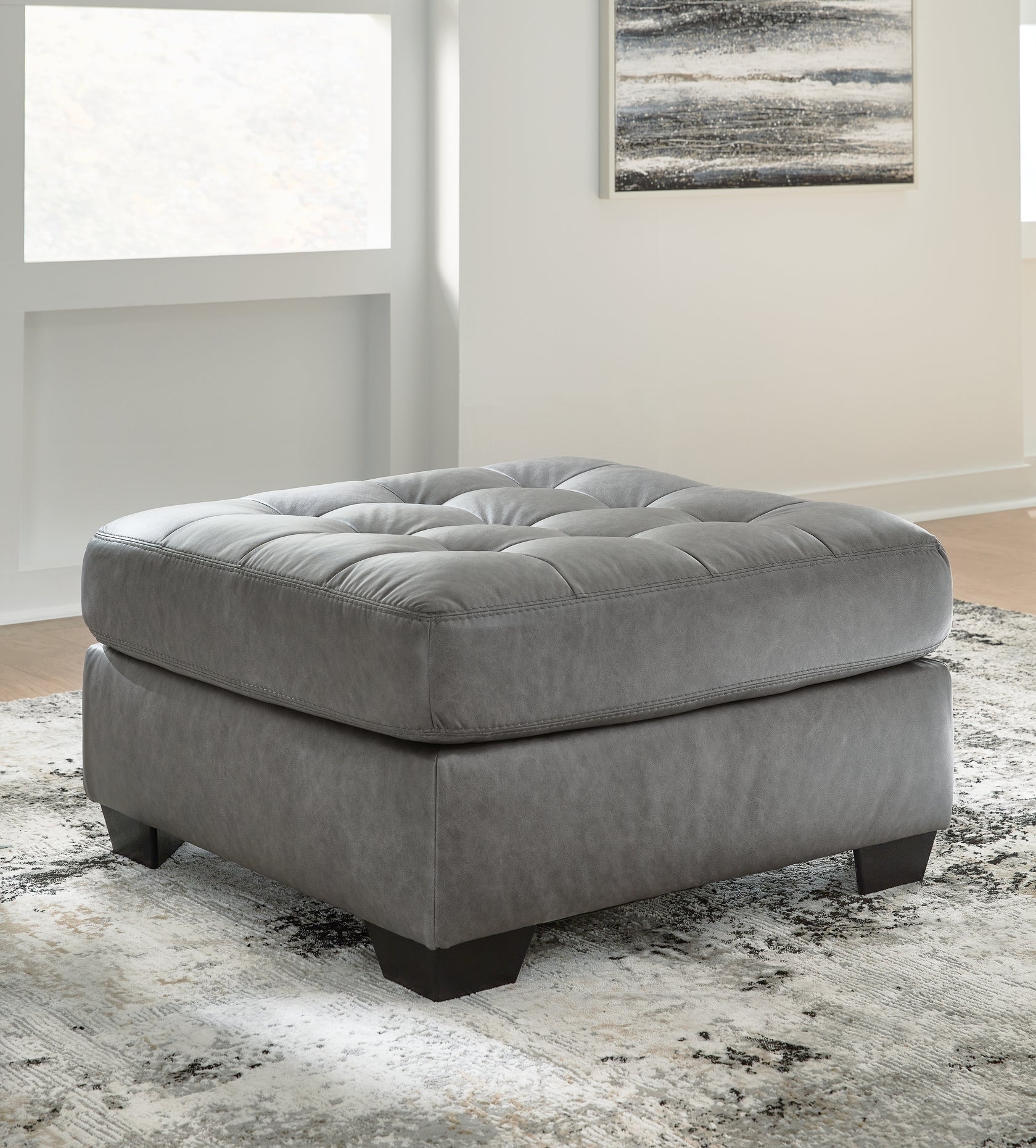 Clairette Court Alloy Oversized Accent Ottoman from Ashley Furniture - Luna Furniture