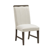 Clara Beige Upholstered Side Chair, Set of 2 from Homelegance - Luna Furniture