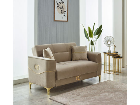 Clara 3-pieces (Sofa & Loveseat & Chair) Livingroom Set in Beige from Furnia - Luna Furniture