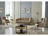 Clara Convertible Sofa in Beige from Furnia - Luna Furniture