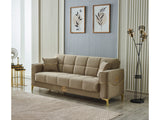 Clara Convertible Sofa in Beige from Furnia - Luna Furniture