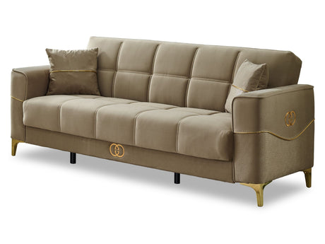 Clara Convertible Sofa in Beige from Furnia - Luna Furniture