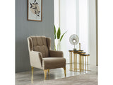 Clara 3-pieces (Sofa & Loveseat & Chair) Livingroom Set in Beige from Furnia - Luna Furniture