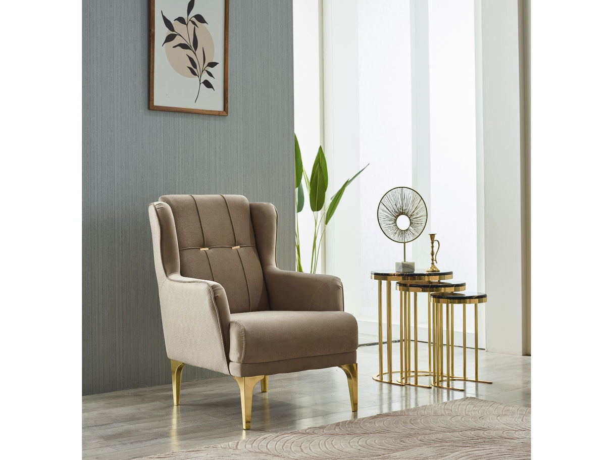 Clara Chair in Beige from Furnia - Luna Furniture