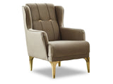 Clara 3-pieces (Sofa & Loveseat & Chair) Livingroom Set in Beige from Furnia - Luna Furniture