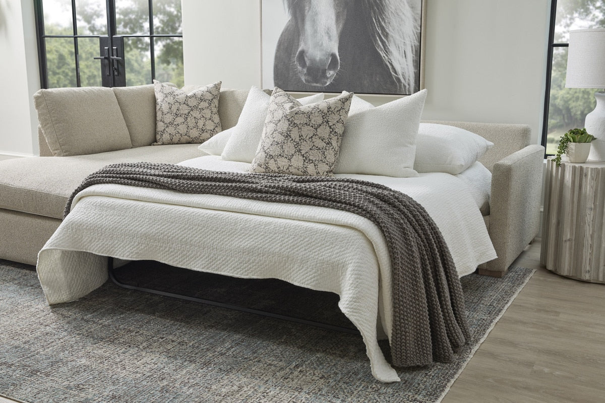 Clara 112" Slim Arm Sleeper Queen Lf Sectional from Essentials For Living - Luna Furniture