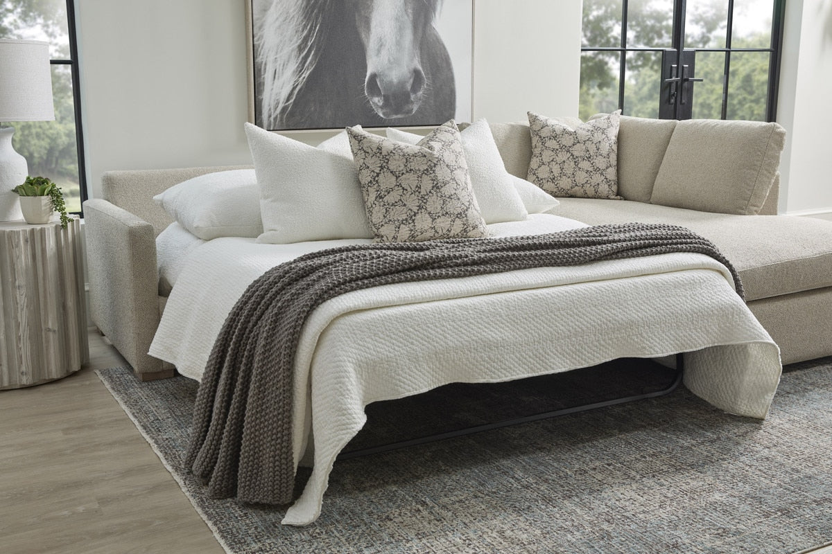 Clara 112" Slim Arm Sleeper Queen Rf Sectional from Essentials For Living - Luna Furniture