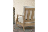 Clare View Beige Outdoor Loveseat and 4 Lounge Chairs from Ashley Furniture - Luna Furniture