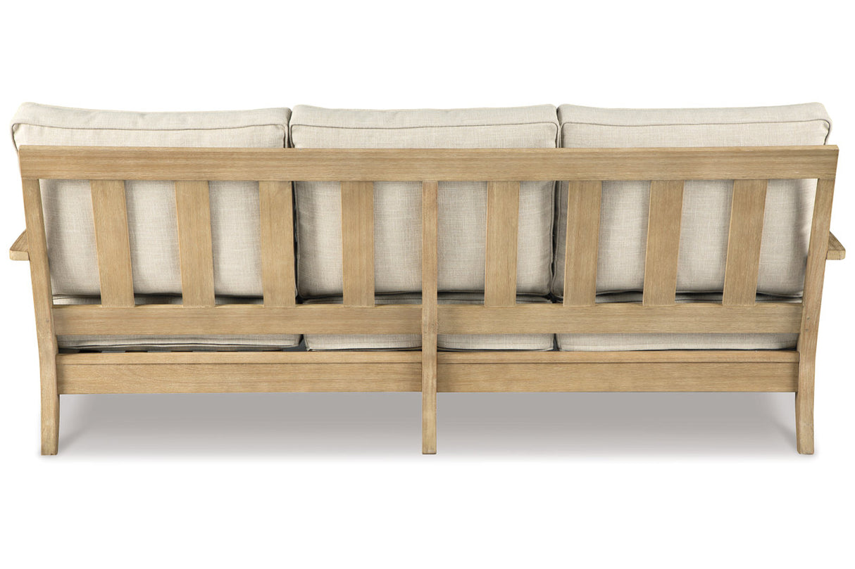 Clare View Beige Outdoor Sofa, Loveseat and Lounge Chair from Ashley Furniture - Luna Furniture