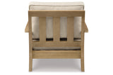 Clare View Beige Outdoor Sofa, Loveseat and Lounge Chair from Ashley Furniture - Luna Furniture