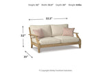 Clare View Beige Outdoor Sofa, Loveseat and Lounge Chair from Ashley Furniture - Luna Furniture