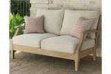 Clare View Beige Outdoor Sofa, Loveseat and Lounge Chair from Ashley Furniture - Luna Furniture