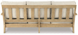 Clare View Outdoor Sofa with Coffee Table in Beige from Ashley Furniture - Luna Furniture