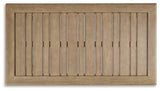 Clare View Outdoor Sofa with Coffee Table in Beige from Ashley Furniture - Luna Furniture