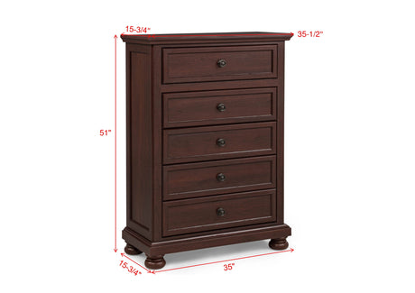 Claribelle Cherry Storage Sleigh Bedroom Set from Crown Mark - Luna Furniture