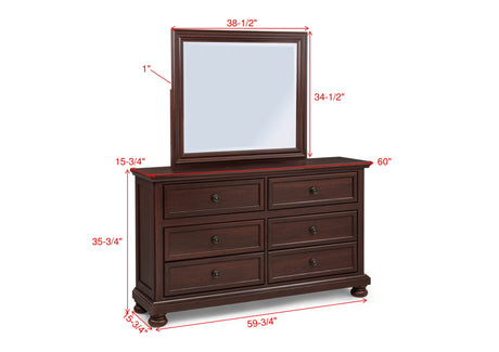 Claribelle Cherry Storage Sleigh Bedroom Set from Crown Mark - Luna Furniture