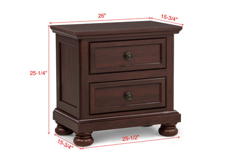Claribelle Cherry Storage Sleigh Bedroom Set from Crown Mark - Luna Furniture