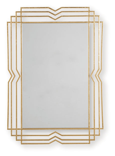 Claybrook Gold Finish Accent Mirror from Ashley - Luna Furniture