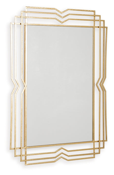 Claybrook Gold Finish Accent Mirror from Ashley - Luna Furniture