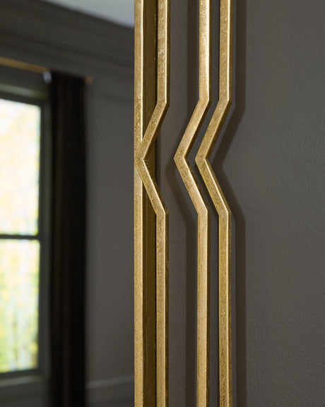 Claybrook Gold Finish Accent Mirror from Ashley - Luna Furniture