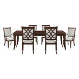 Claymont Cherry 7-Piece 96" Extendable Dining Set from Homelegance - Luna Furniture