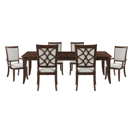 Claymont Cherry 7-Piece 96" Extendable Dining Set from Homelegance - Luna Furniture