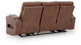 Clean-Slate Caramel Power Reclining Sofa from Ashley - Luna Furniture