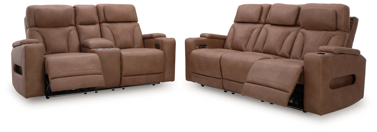 Clean-Slate Sofa and Loveseat in Caramel from Ashley Furniture - Luna Furniture