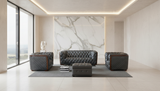 415 Gray Top-Grain Leather Chair from ESF Furniture - Luna Furniture
