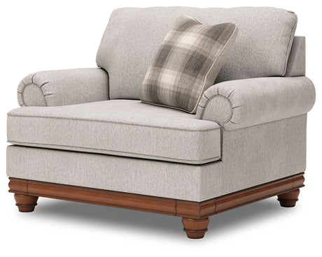 Clearbrooke Chair and Ottoman in Sandstone from Ashley - Luna Furniture
