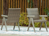 Cliff Trails Beige Outdoor Arm Chair from Ashley - Luna Furniture