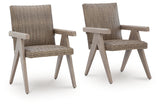 Cliff Trails Beige Outdoor Arm Chair from Ashley - Luna Furniture