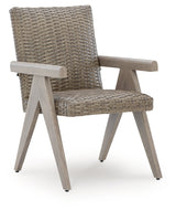 Cliff Trails Beige Outdoor Arm Chair from Ashley - Luna Furniture