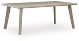 Cliff Trails Beige Outdoor Dining Table from Ashley - Luna Furniture