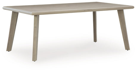 Cliff Trails Beige Outdoor Dining Table from Ashley - Luna Furniture