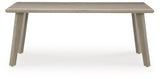 Cliff Trails Beige Outdoor Dining Table from Ashley - Luna Furniture