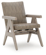 Cliff Trails Beige Outdoor Rocking Arm Chair from Ashley - Luna Furniture
