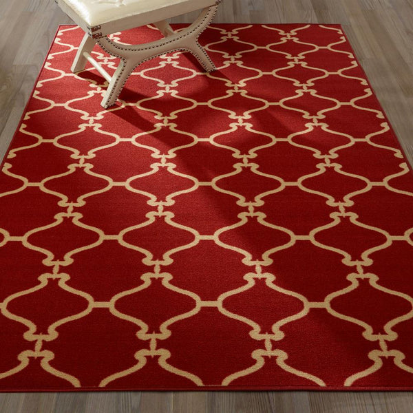 Clifton Scarlet Red 8X10 Rug