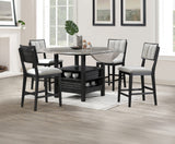 Cline Black/Gray Counter Height Dining Table from Crown Mark - Luna Furniture