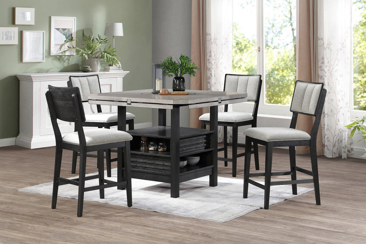 Cline Black/Gray Counter Height Dining Table from Crown Mark - Luna Furniture