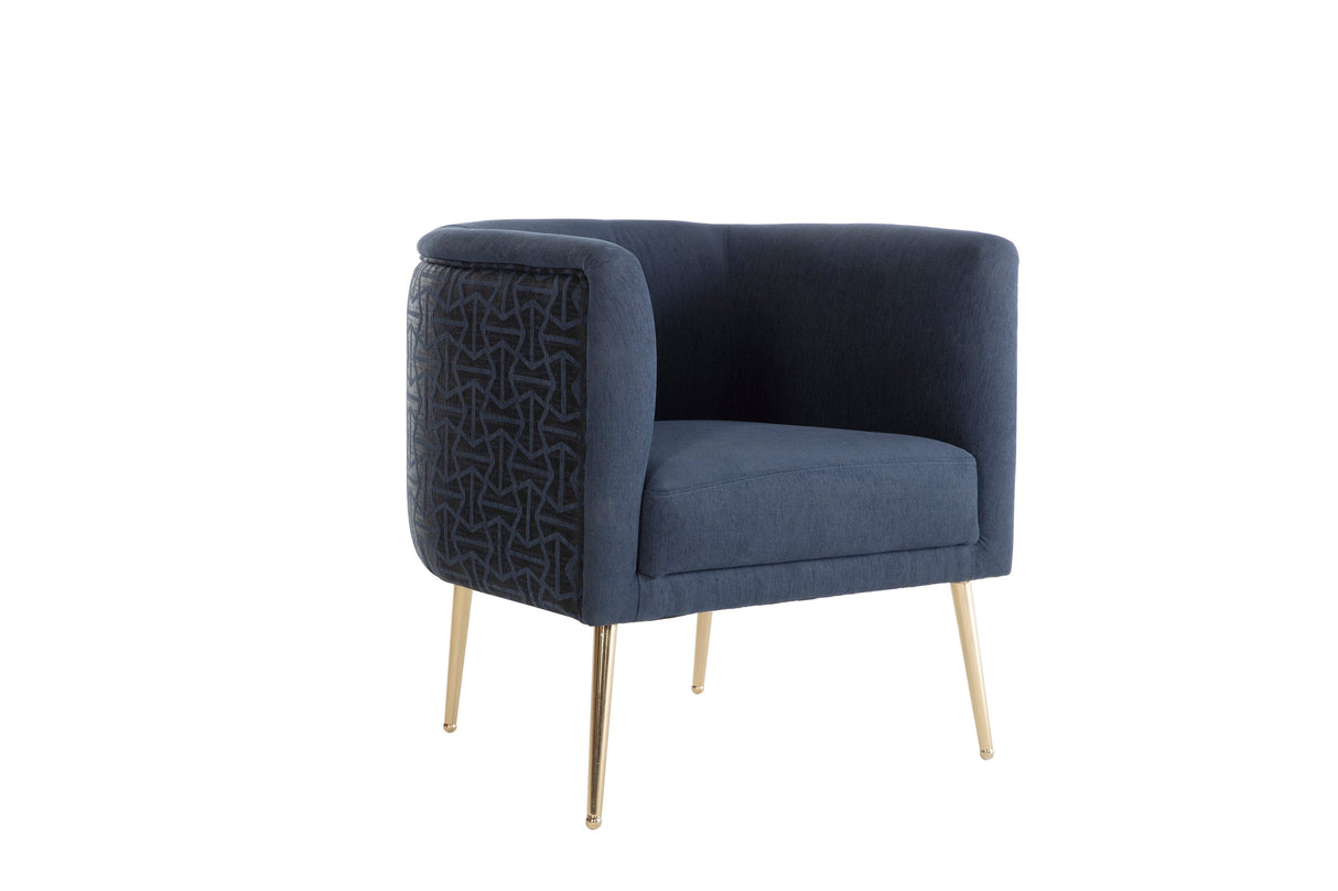Cloak Navy Accent Chair from Bellona - Luna Furniture