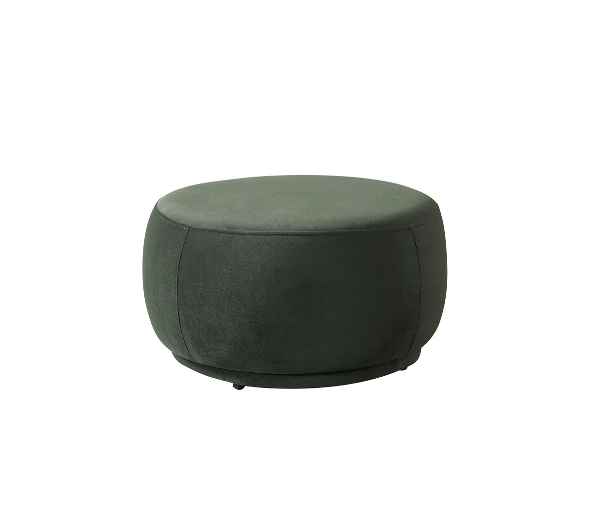 Cloe Green Velvet Round Ottoman from Nova Furniture - Luna Furniture
