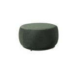 Cloe Green Velvet Round Ottoman from Nova Furniture - Luna Furniture