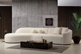 Cloe Ivory Boucle LAF Curved Sectional from Nova Furniture - Luna Furniture
